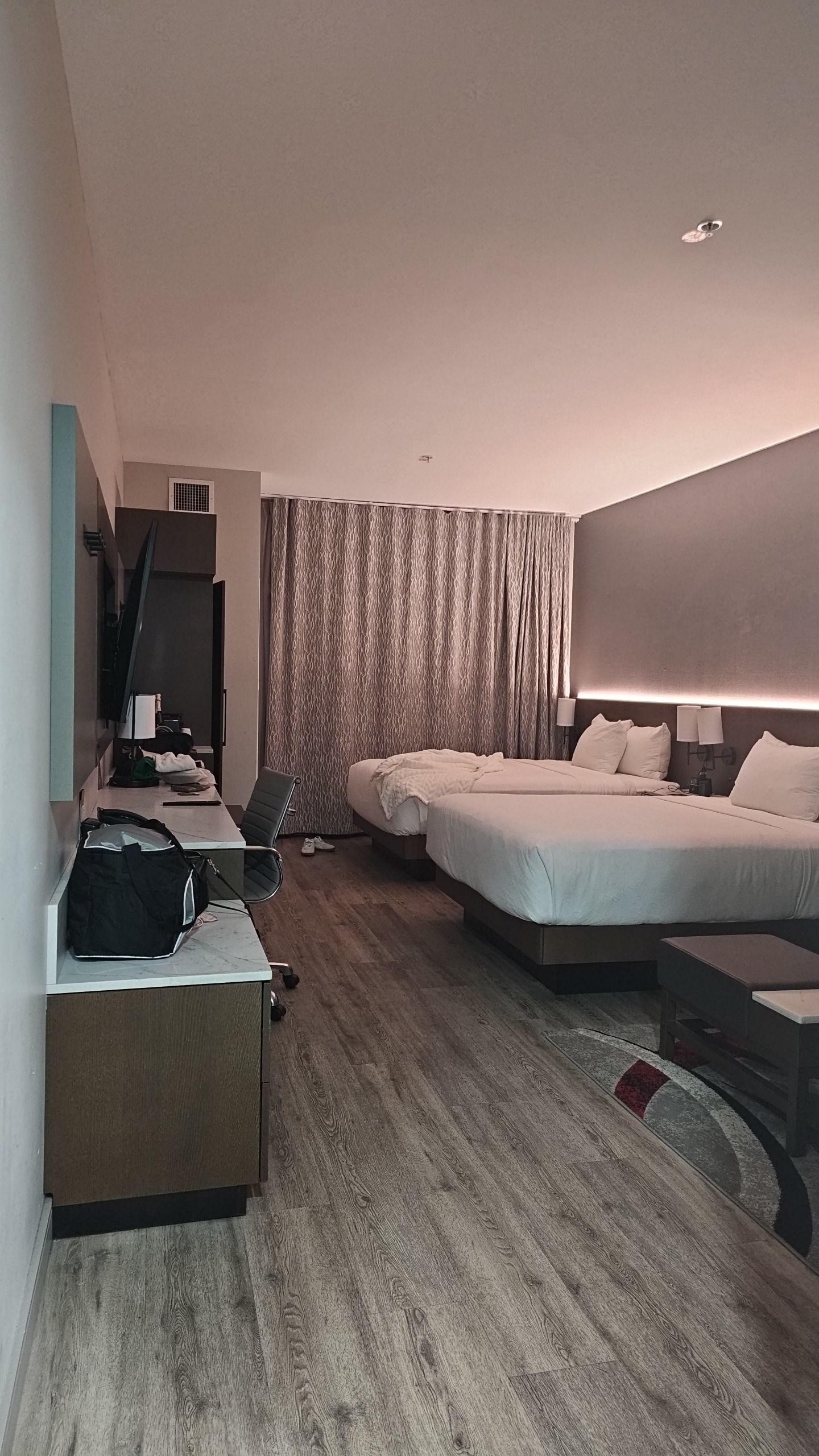 Modern, clean and spacious rooms. Beds are comfortable. Housekeeping available regularly.