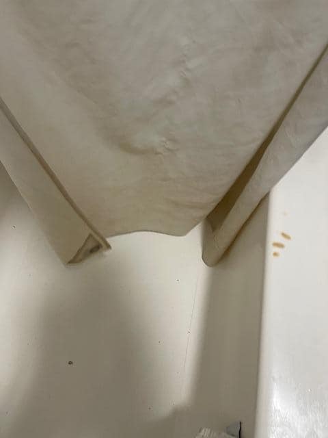 Yellow shower curtain