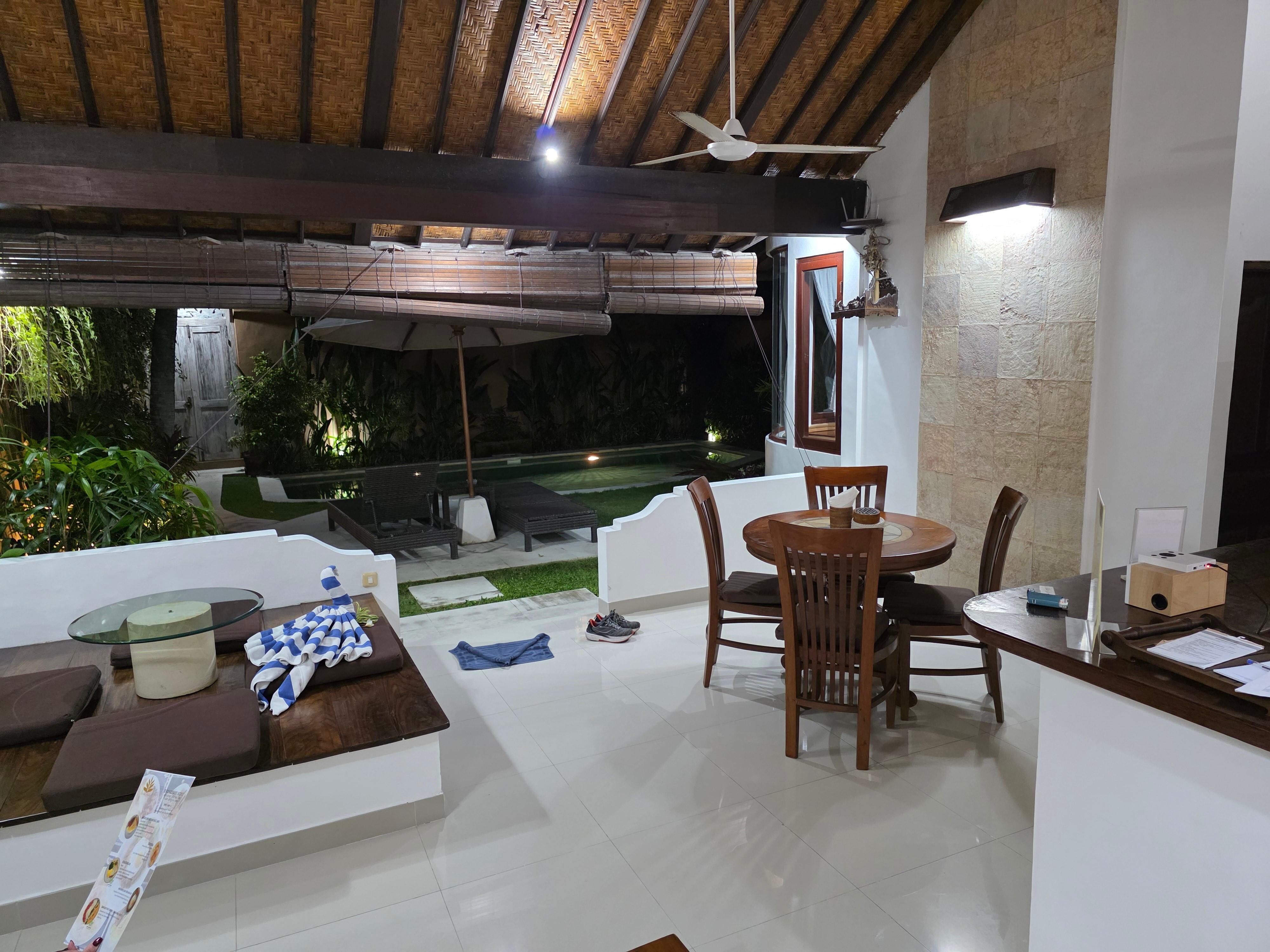 View towards the pool.
