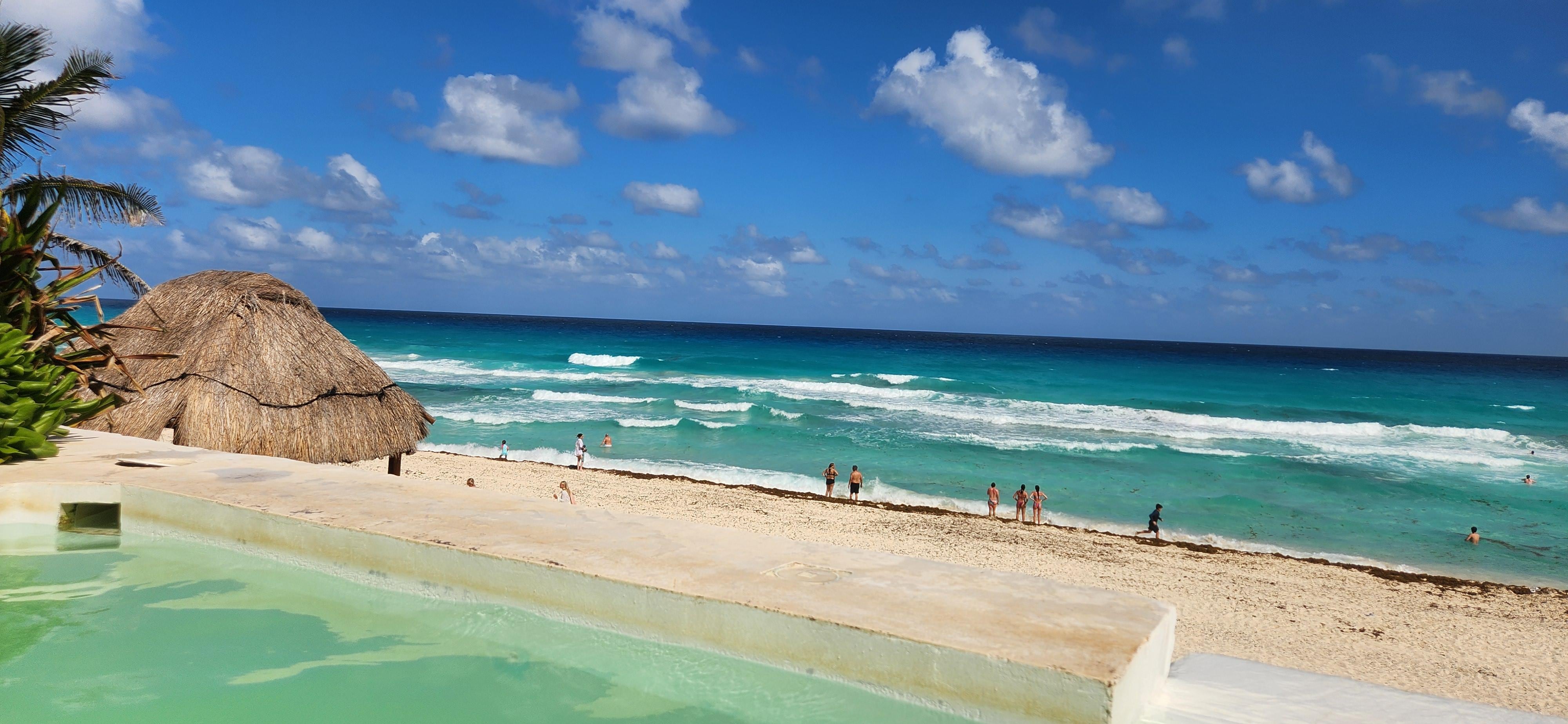 Awesome beach, long!  But the waves were too strong and knocked us over!  Be careful when red flags are up 