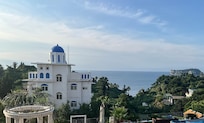 View from my room at GoldOne Hotel Jeju