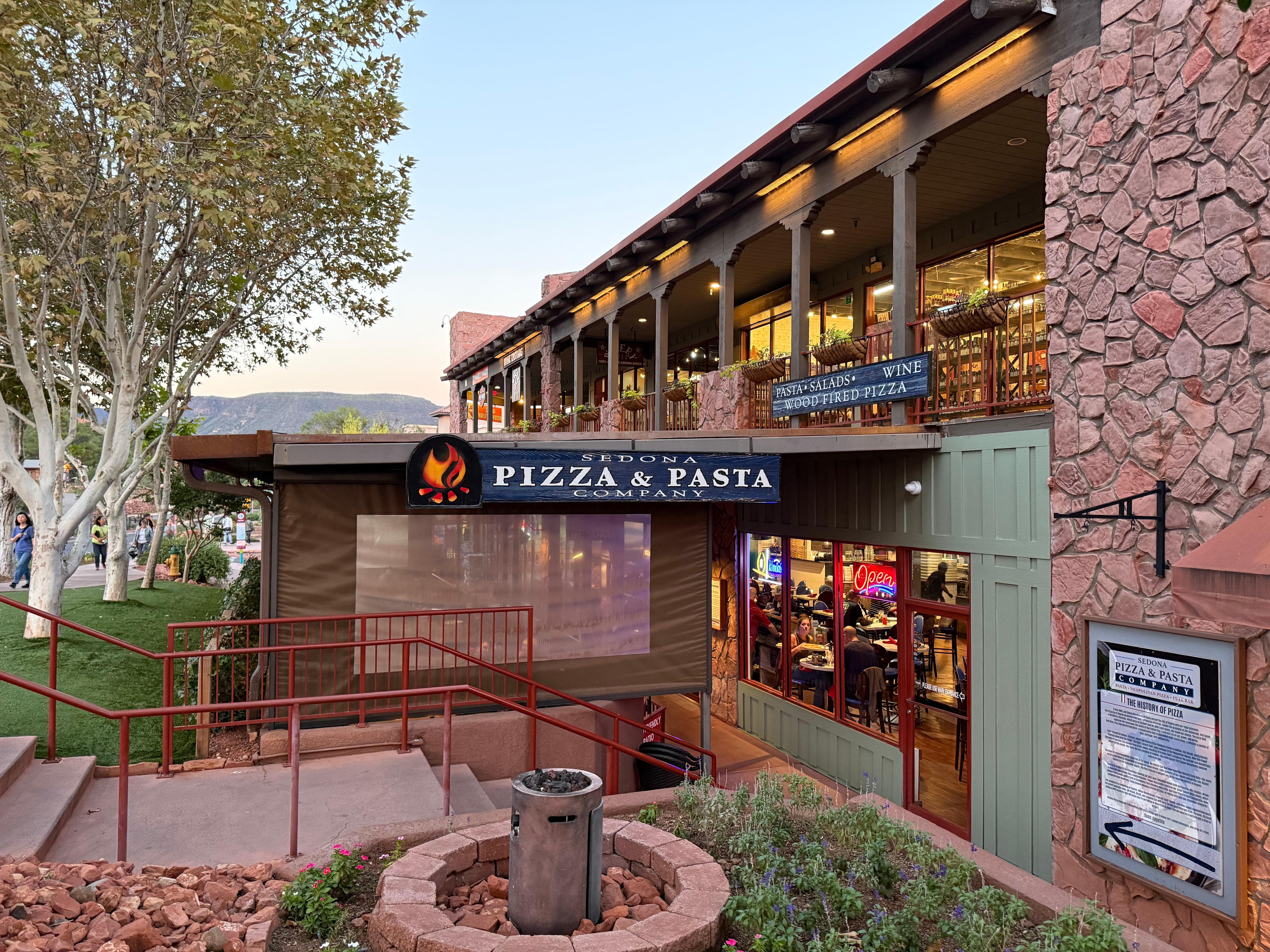 The shops and restaurants