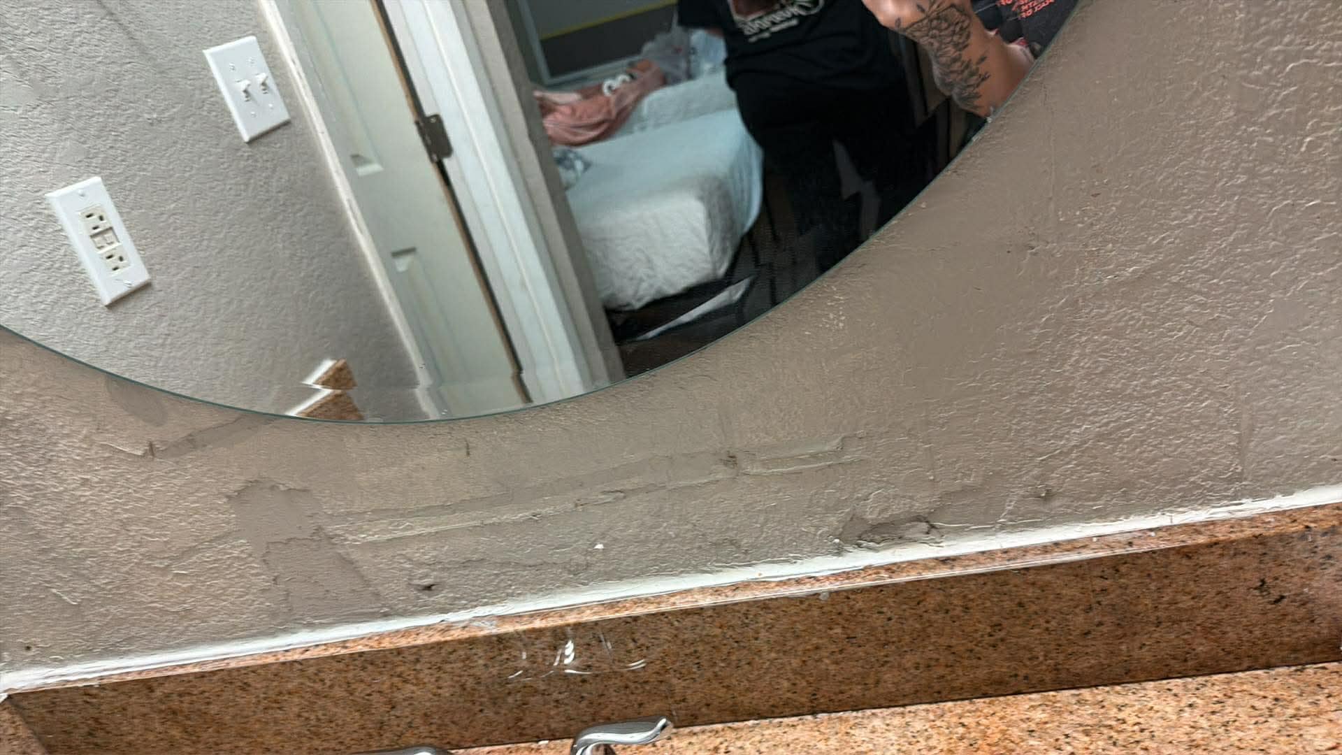 Holes and nasty around sink 