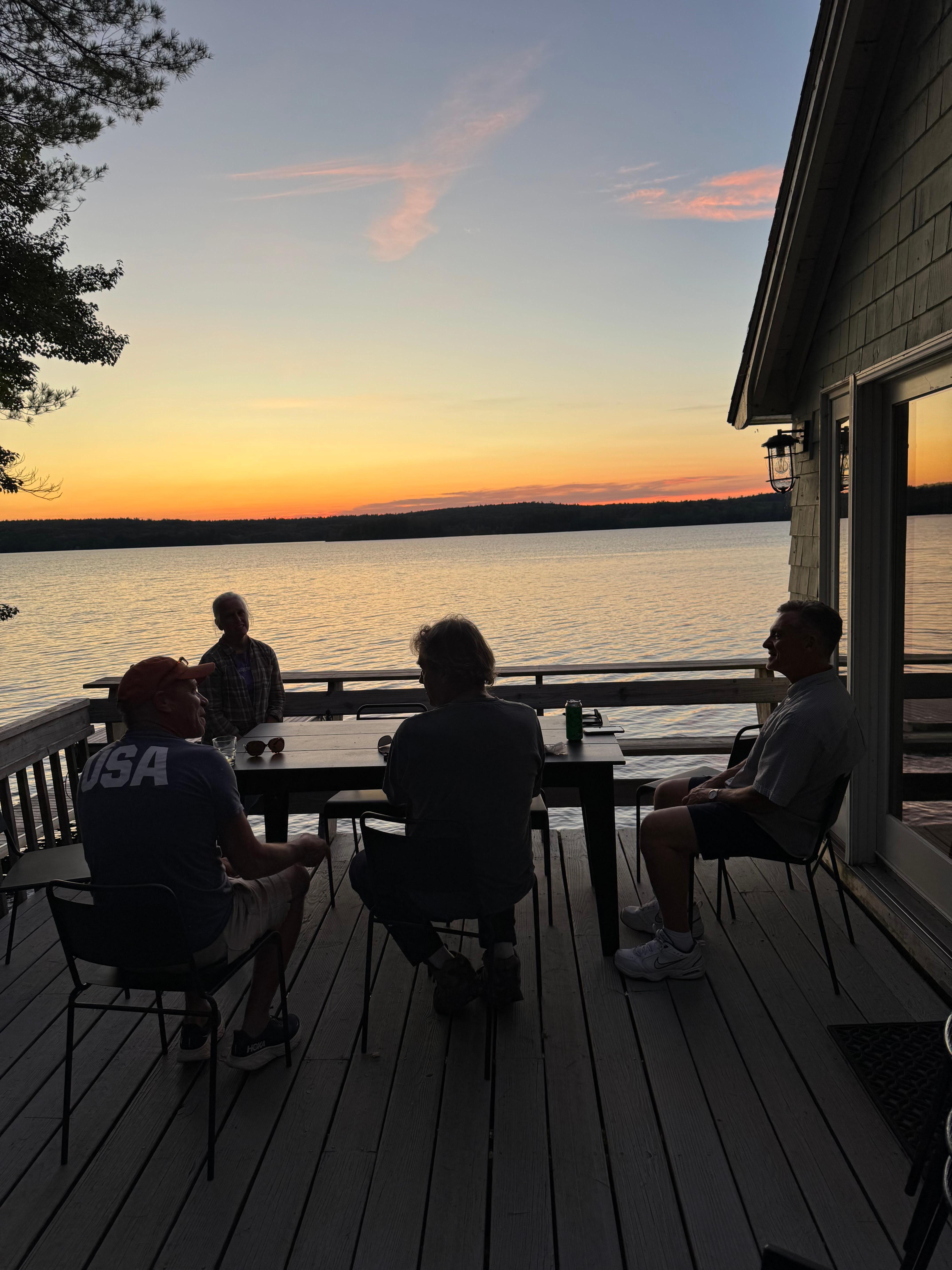Sunset on the deck  in September 