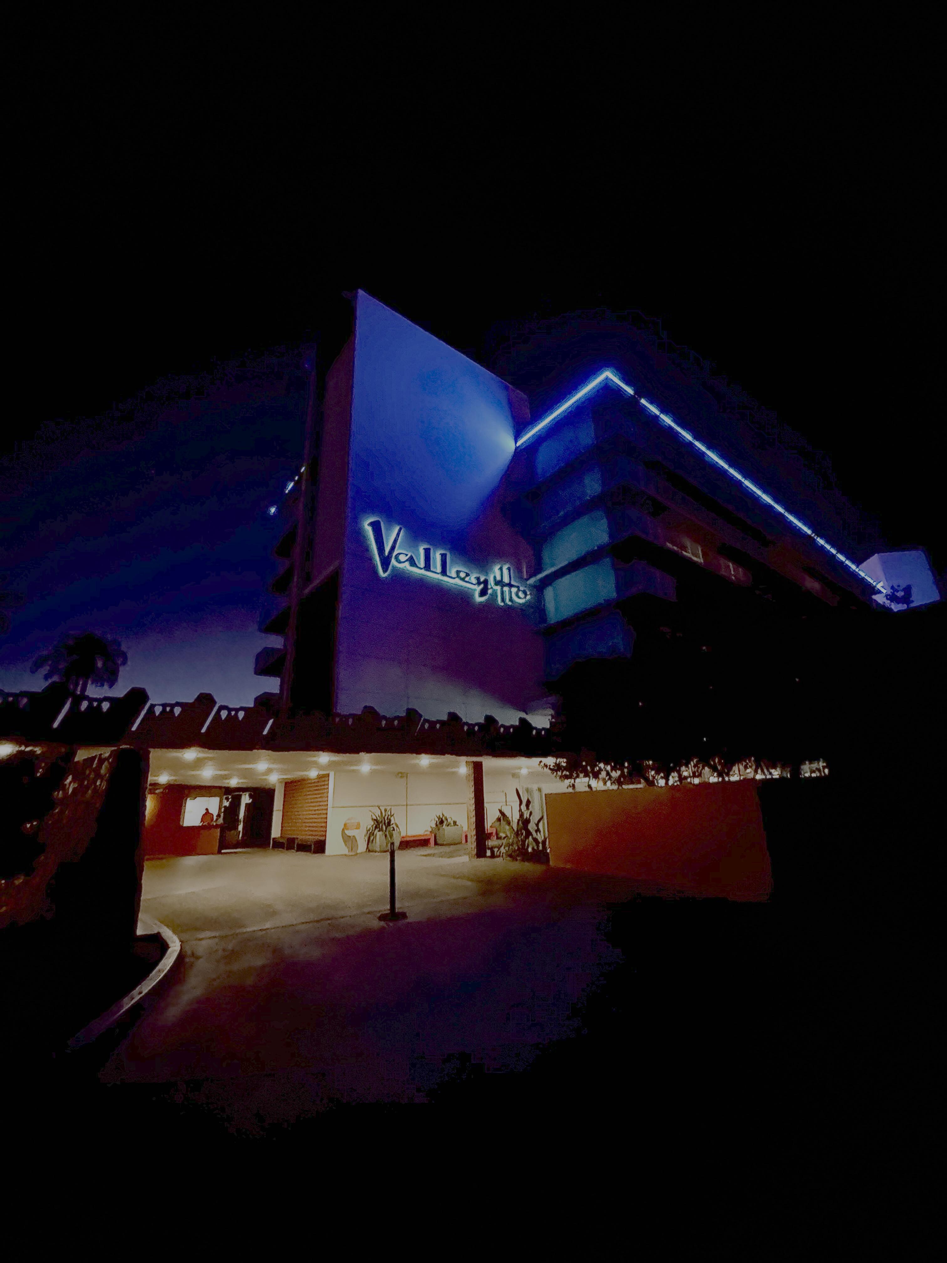 Hotel Valley Ho Sign at night