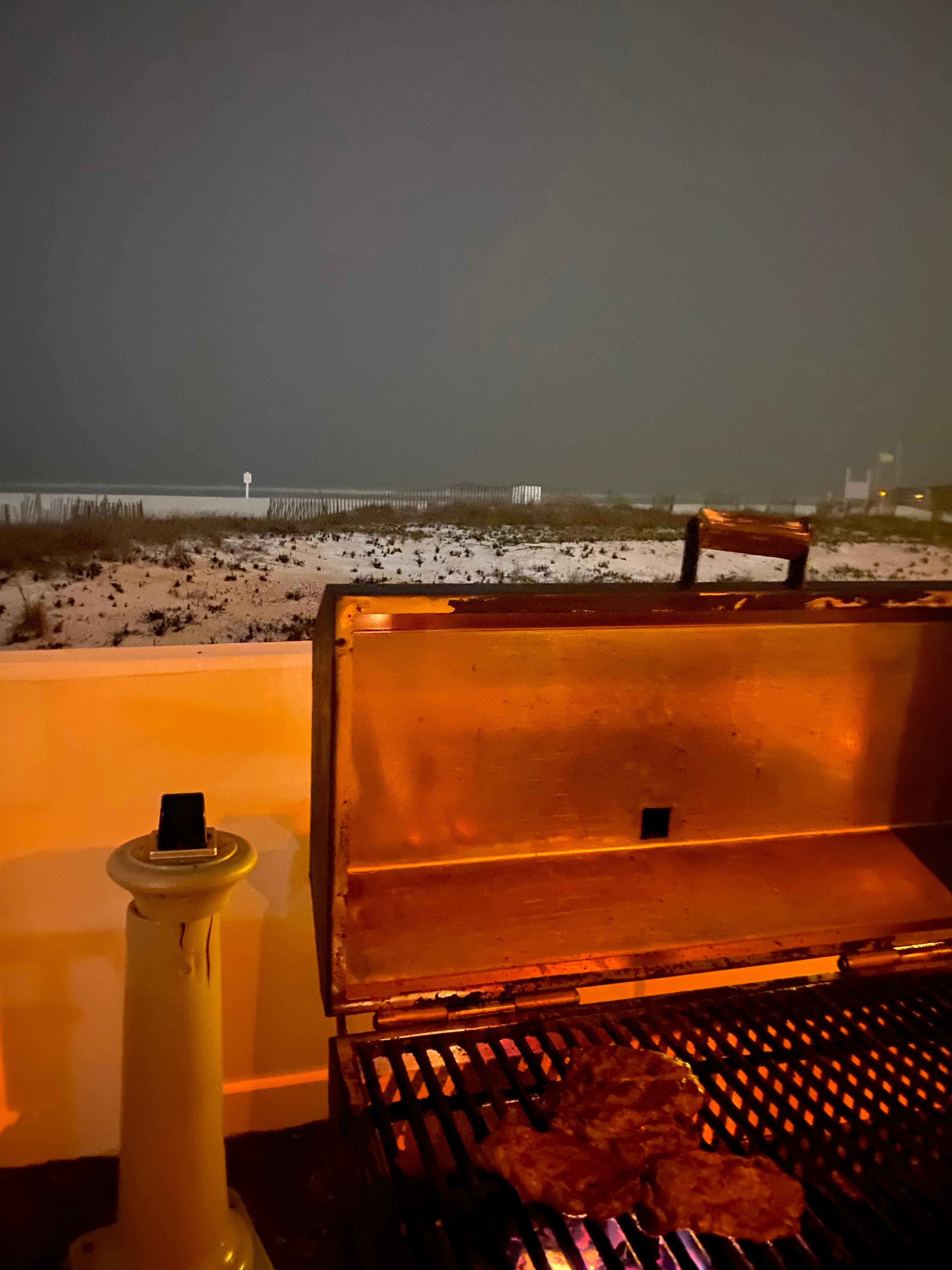 Grilling on seaside