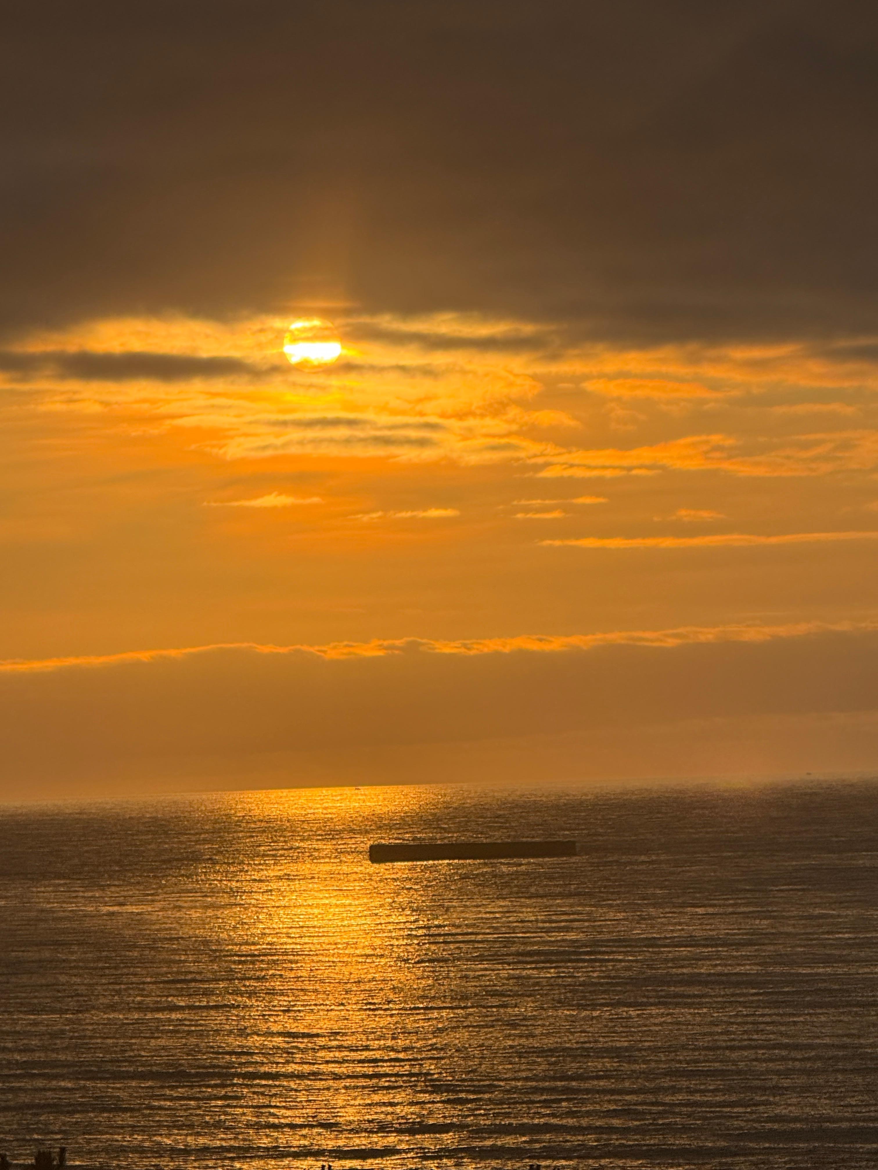 Sunset over the sea