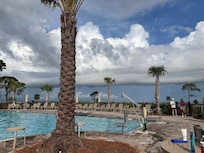 Pool has different areas, so that was great for small kids.