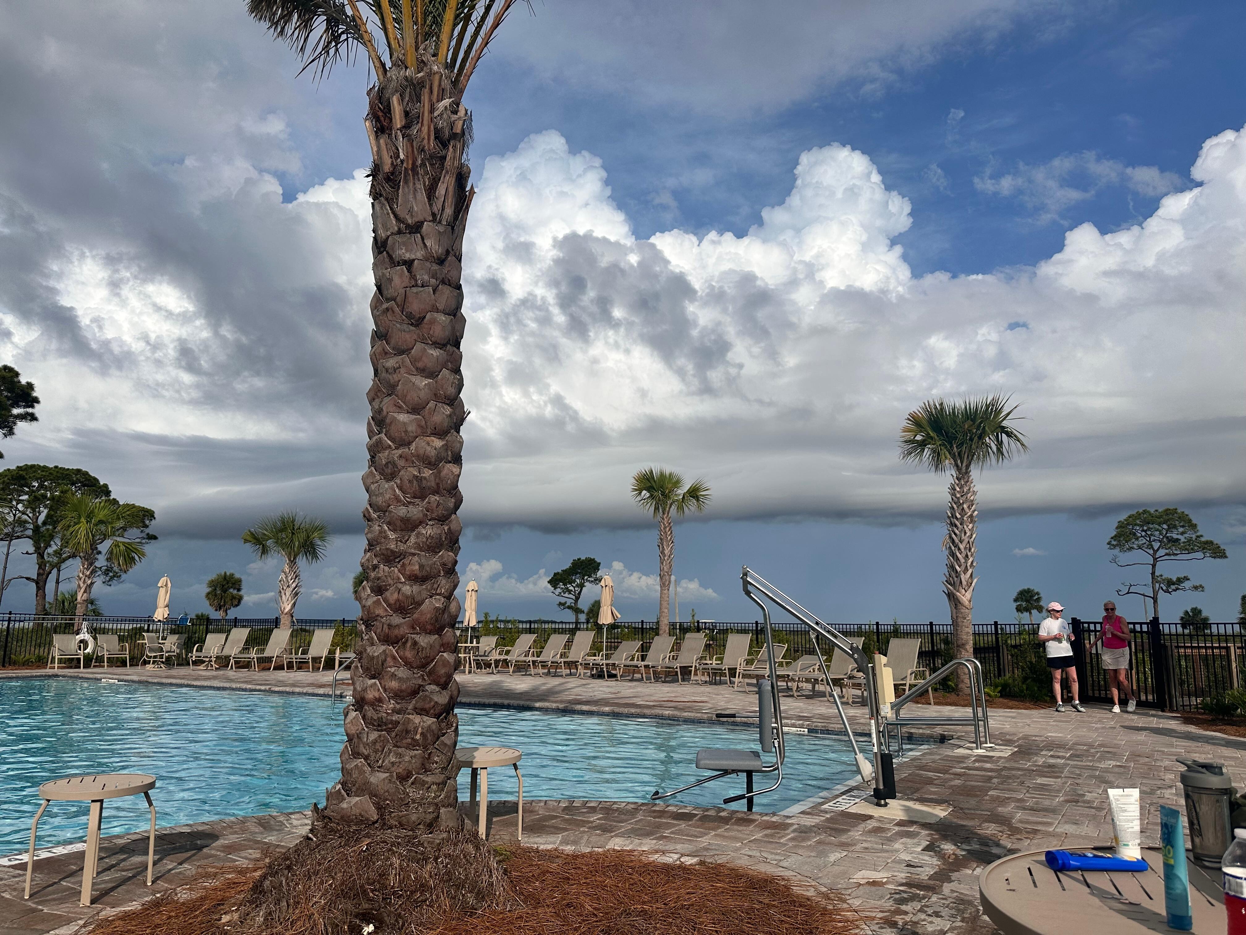 Pool has different areas, so that was great for small kids.