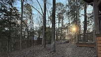 Sunset near the fire pit.