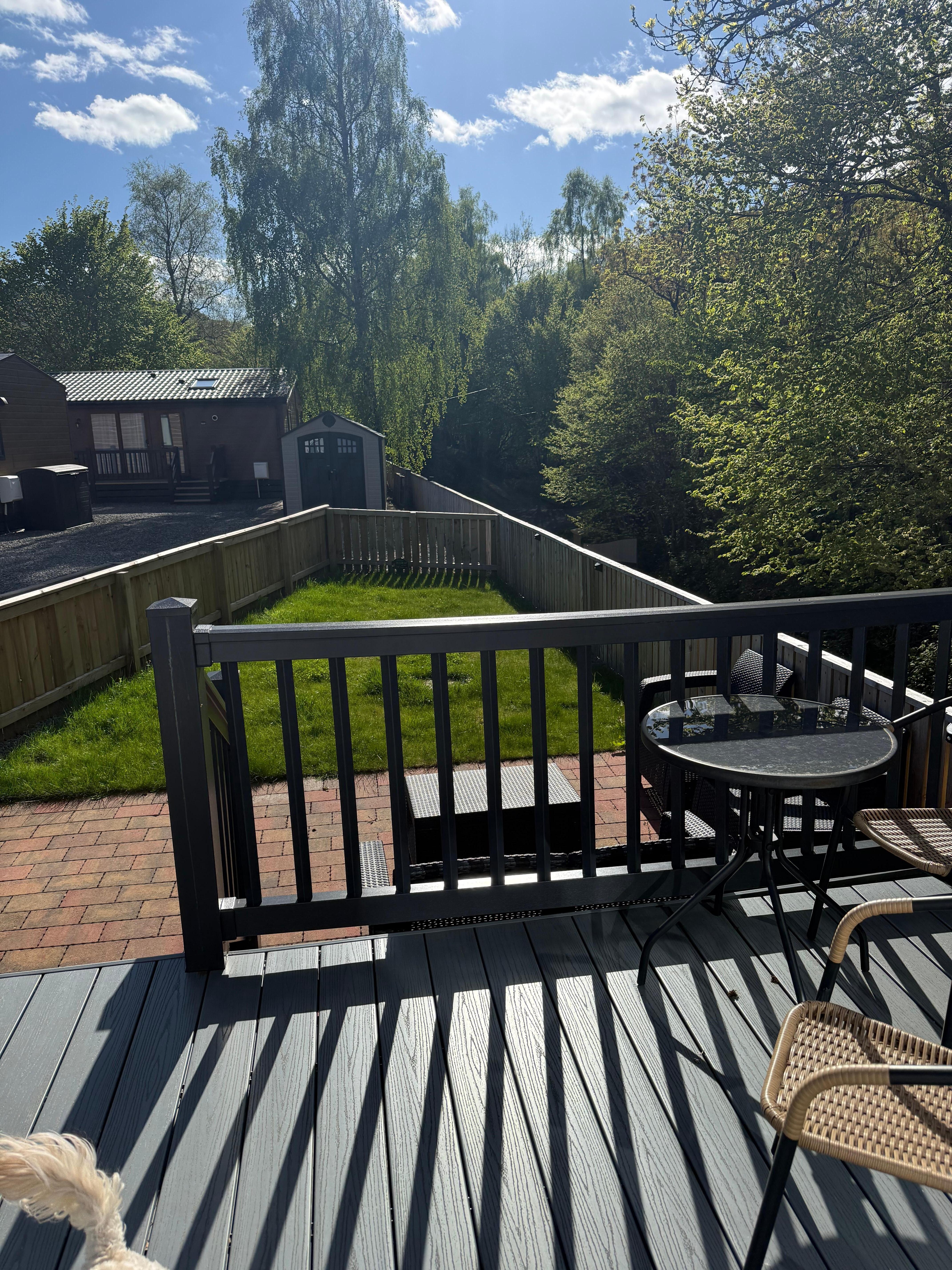 View from the decking