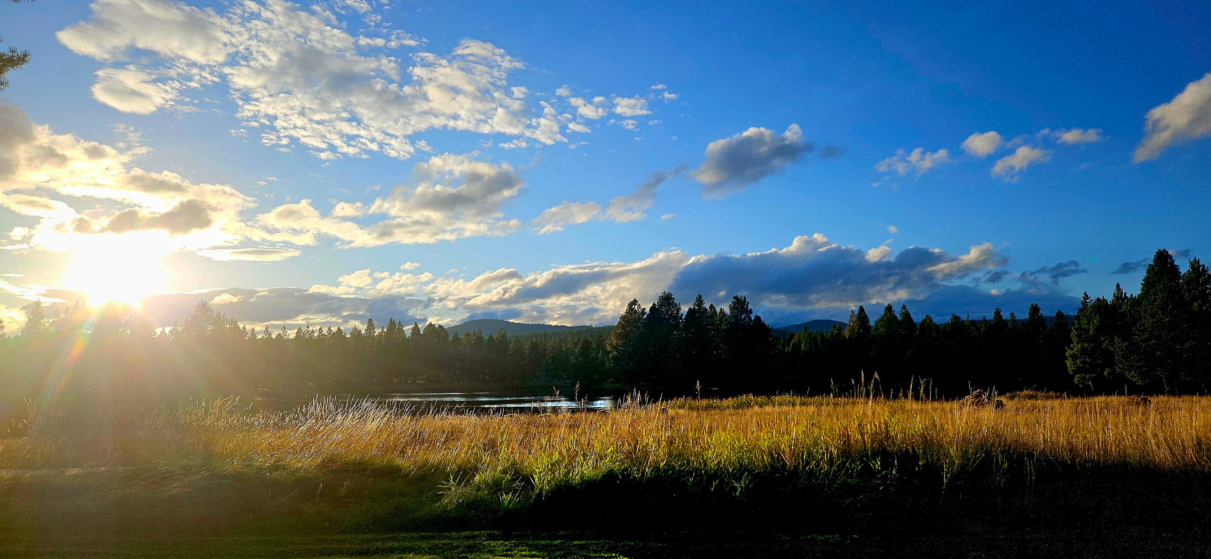 Enjoying a sunset from the deck.