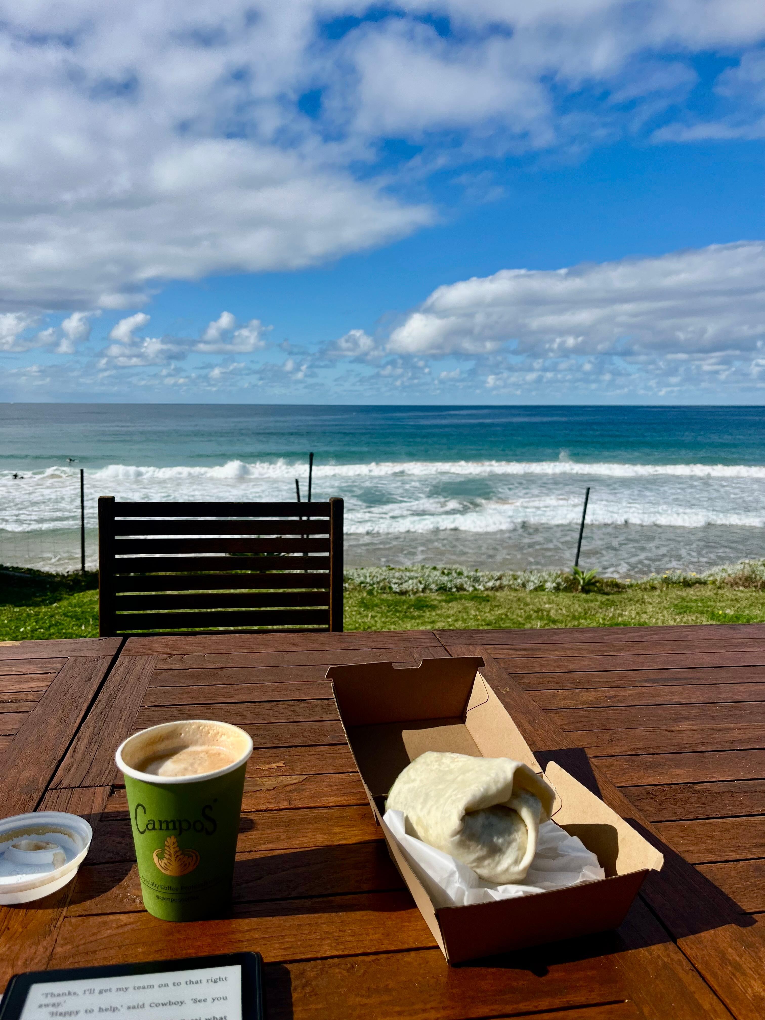 Lunch from the cafe underneath 
