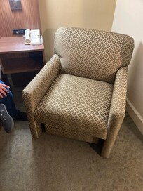 Chair, sadly very uncomfortable but useful.