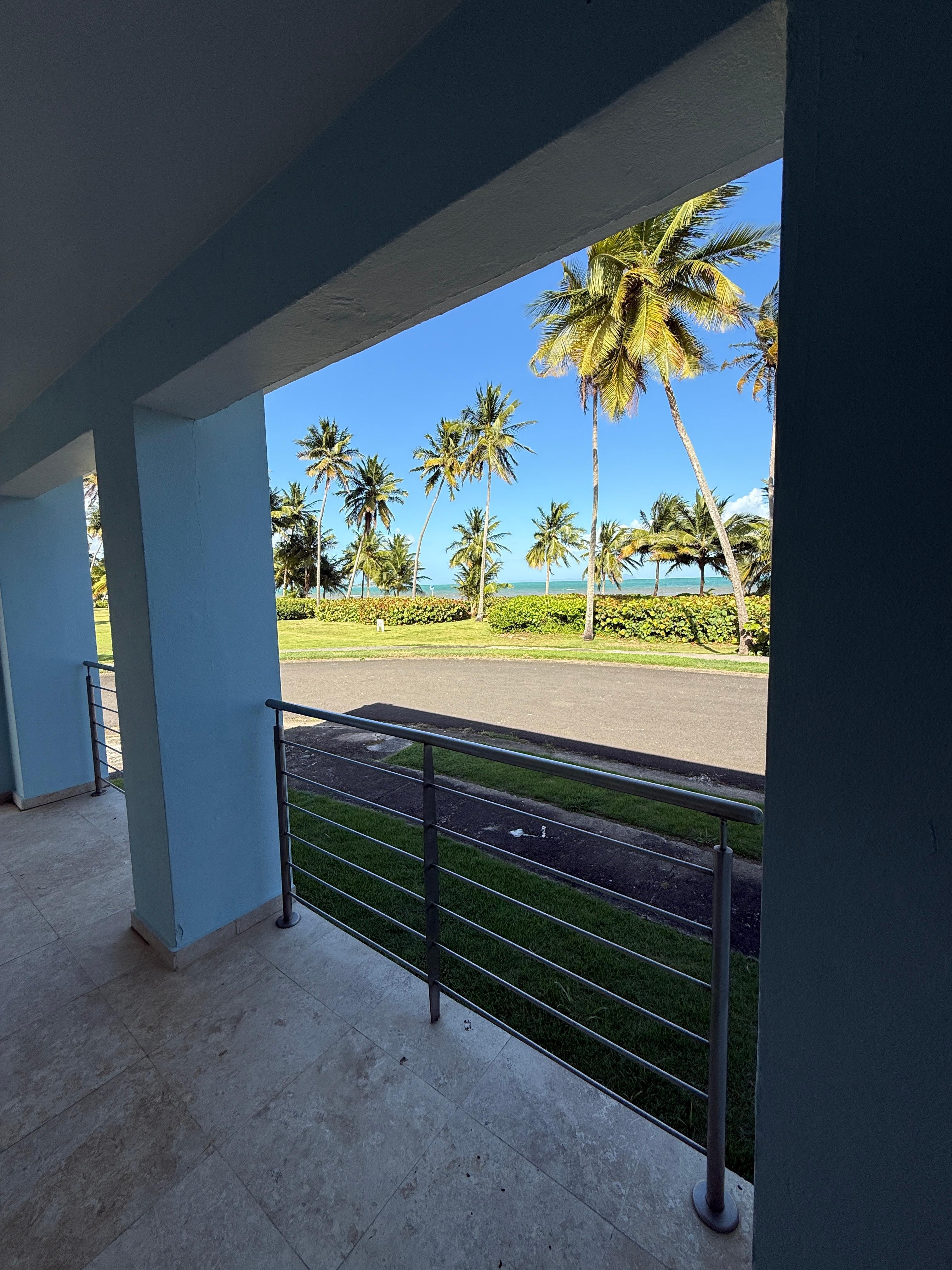 Balcony view of the beach