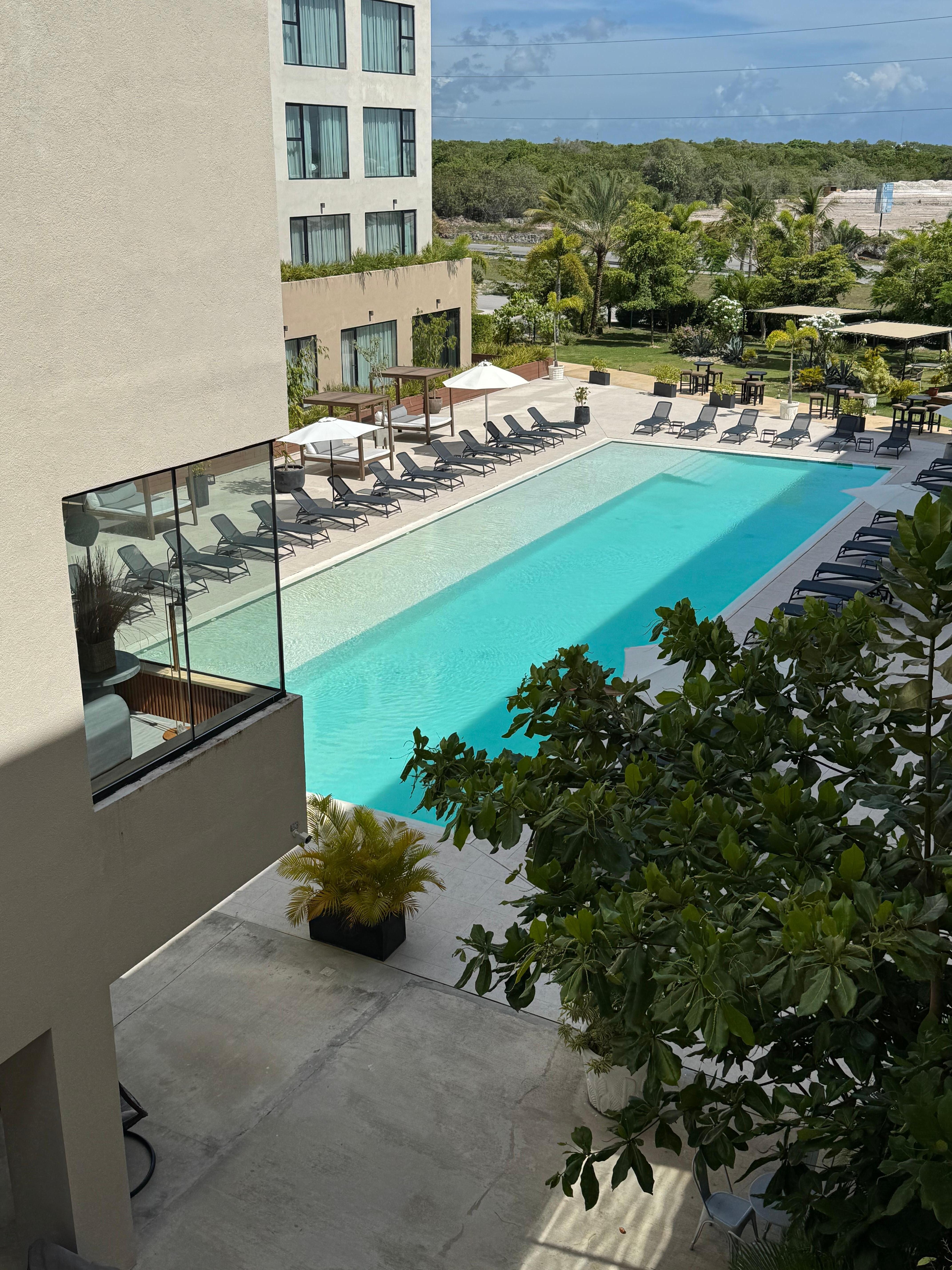Pool with a bar 