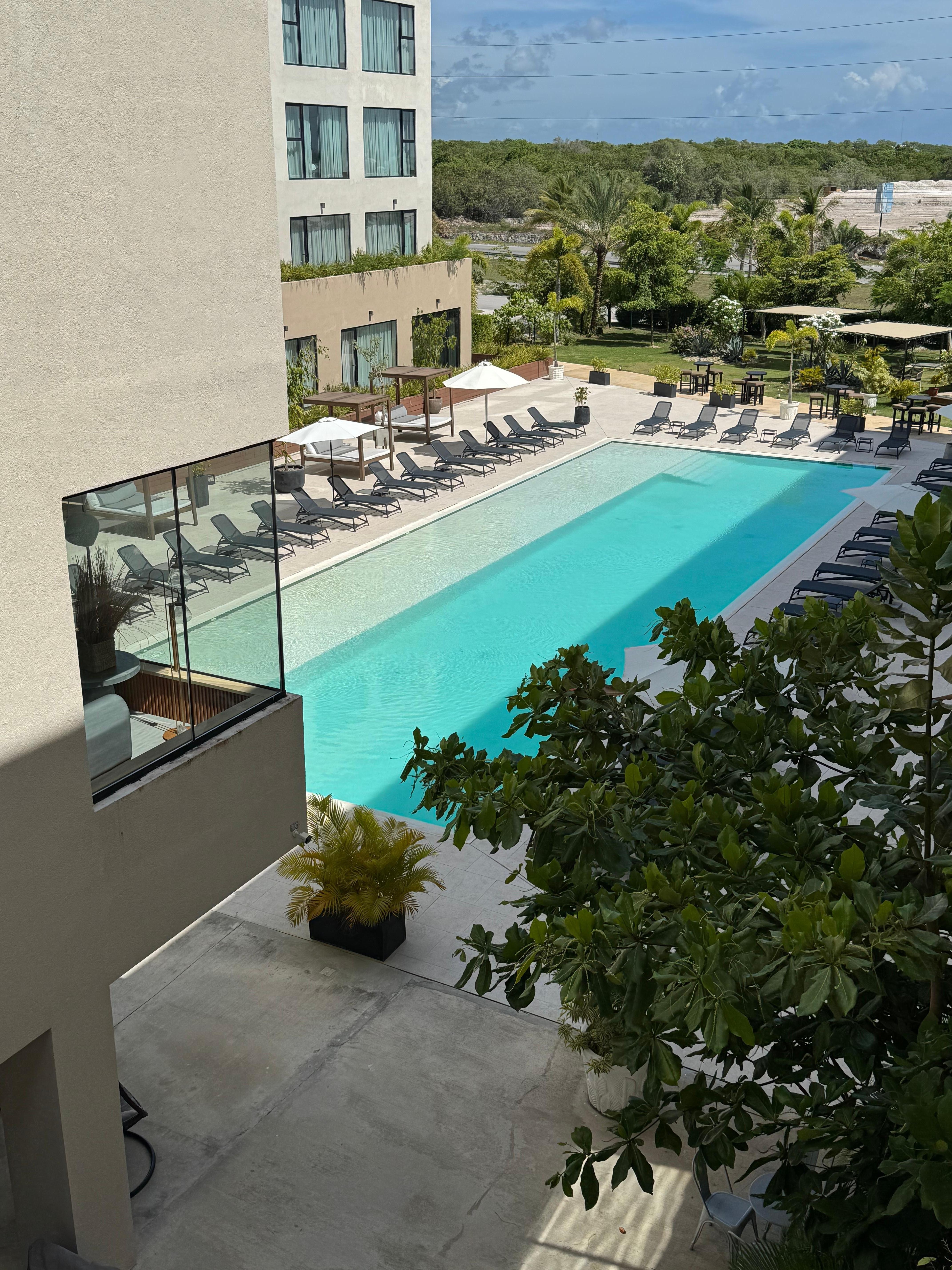 Pool with a bar