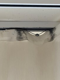 Ripped and dirty curtains