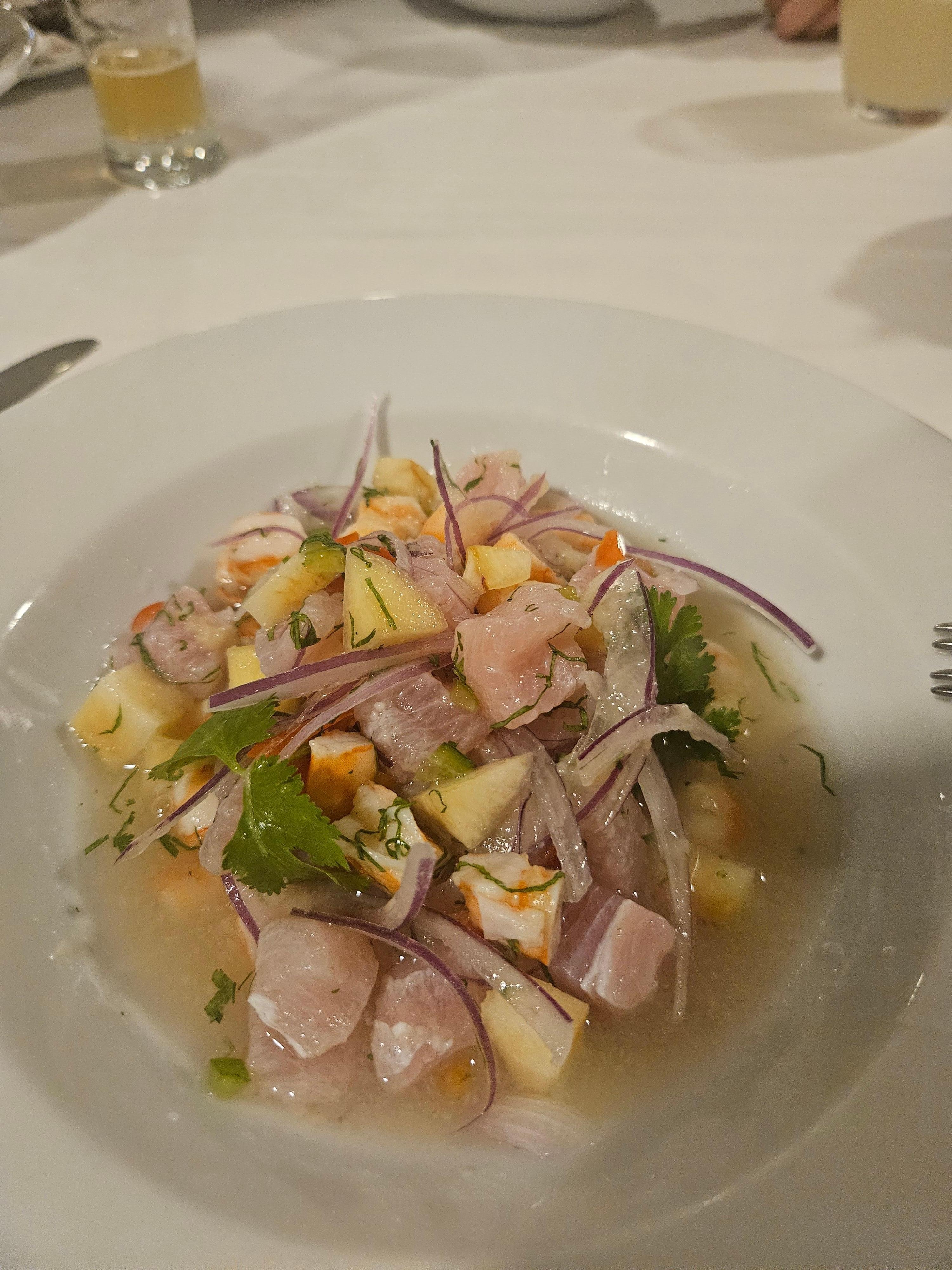 Cerviche appetizer at la Terrance 