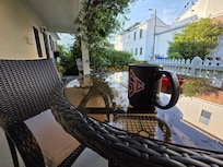 Coffee out on the front porch
