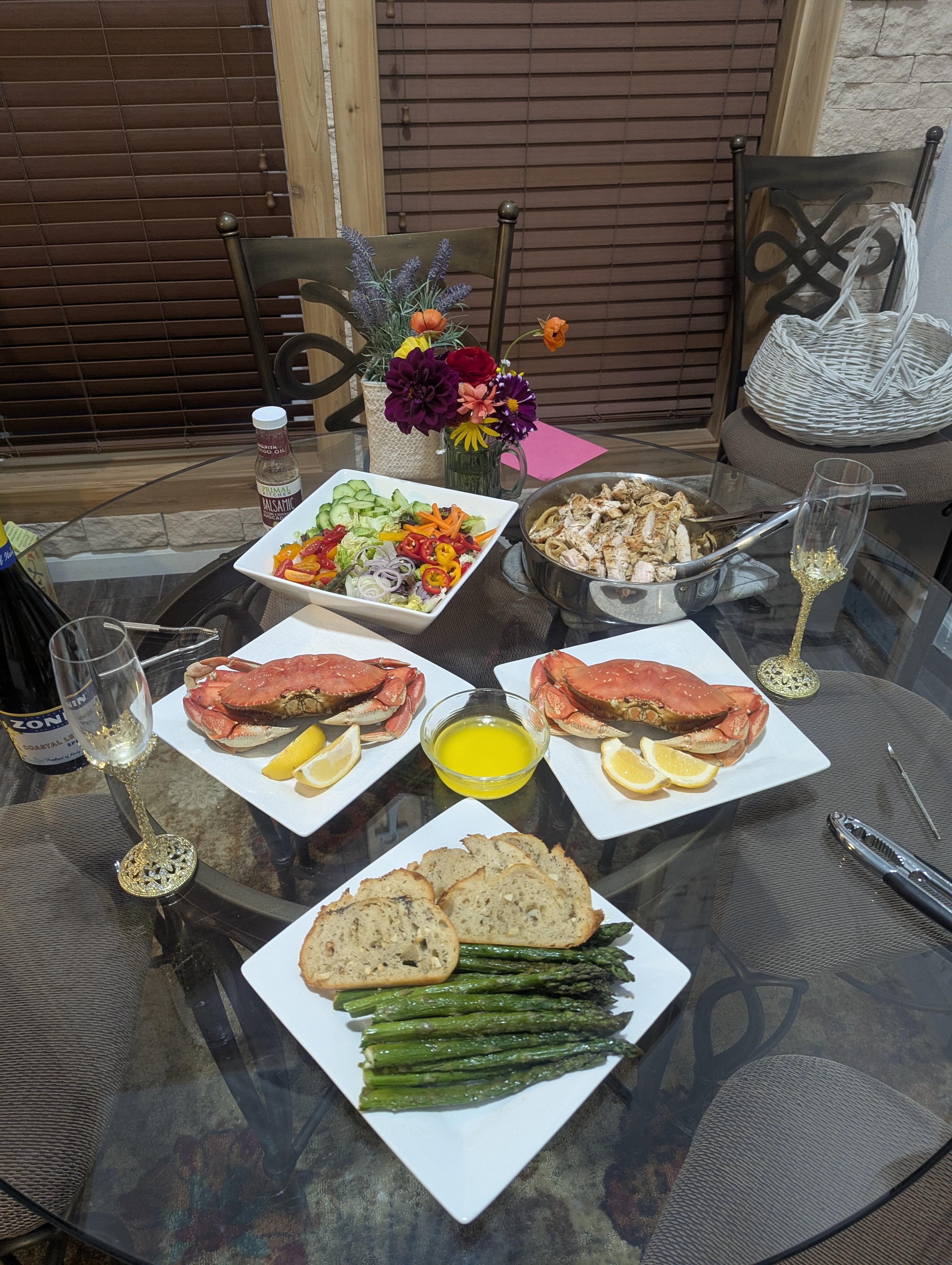 Made ourselves a feast with the full equipped kitchen 