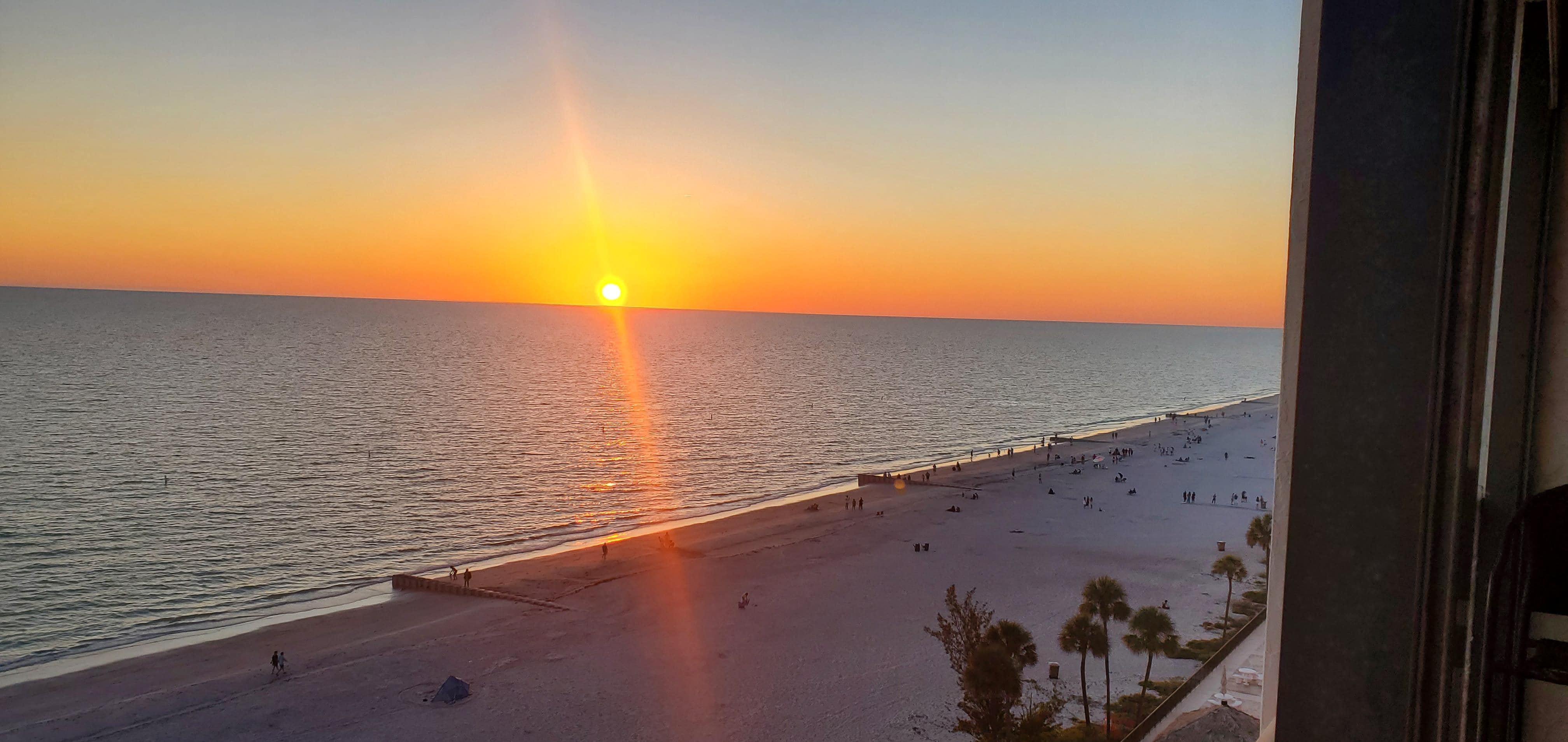 Sunset from balcony.