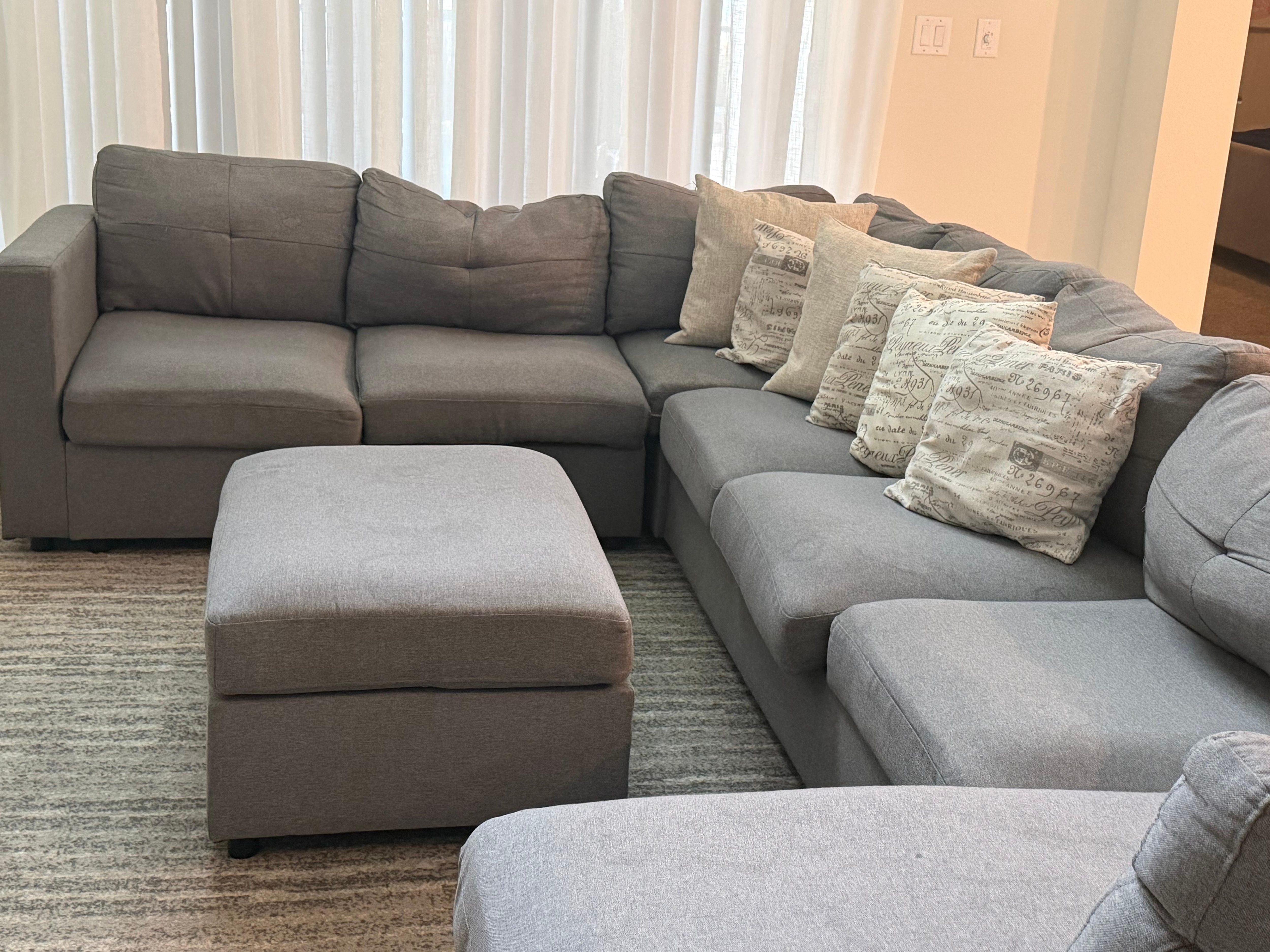 The whole sofa was filthy & sanitary