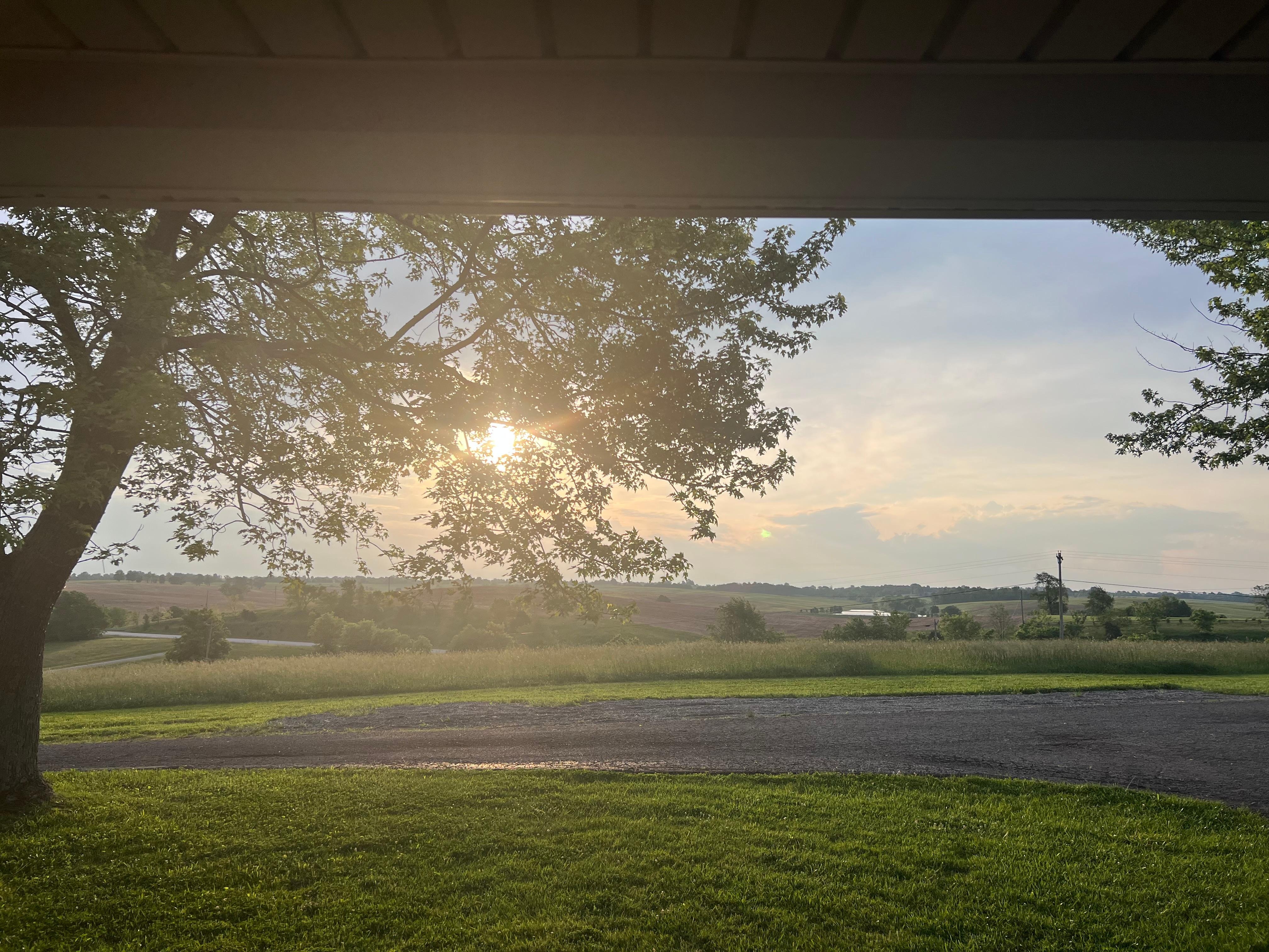Sunrise on the front porch rocker