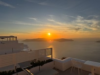 Sunset view on the balcony