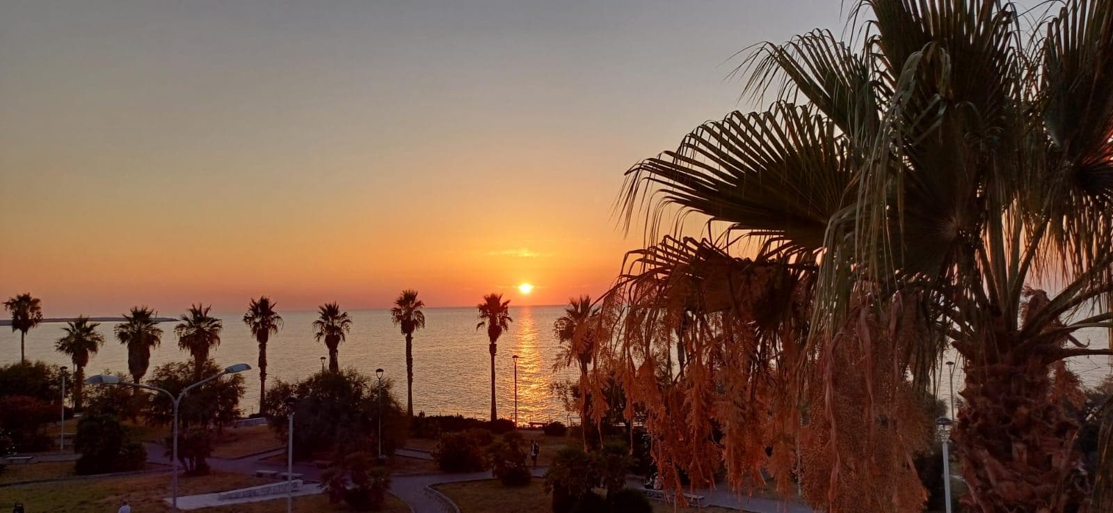 Foto al tramonto dalla balcone della camera
