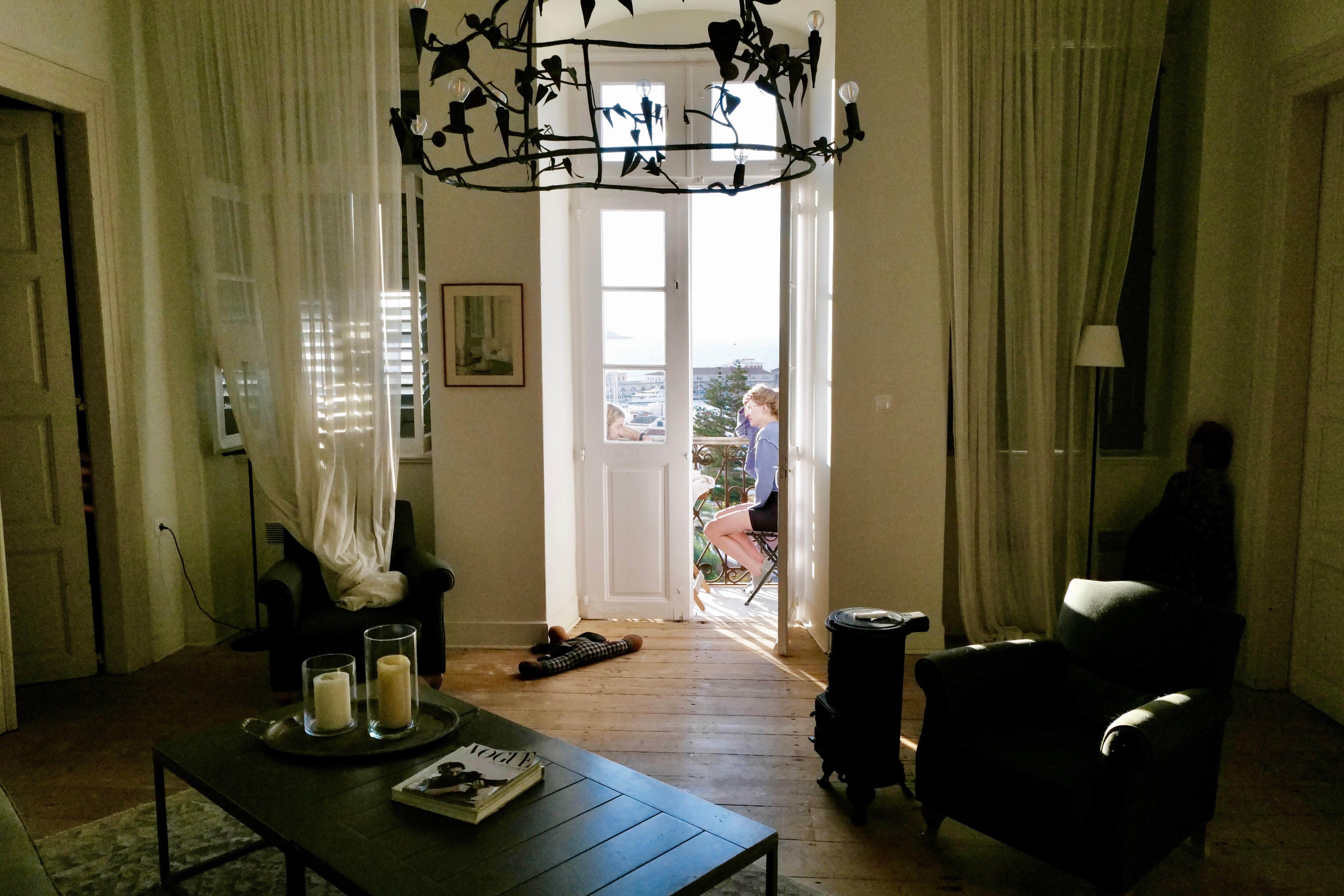 Morning on the balcony. 