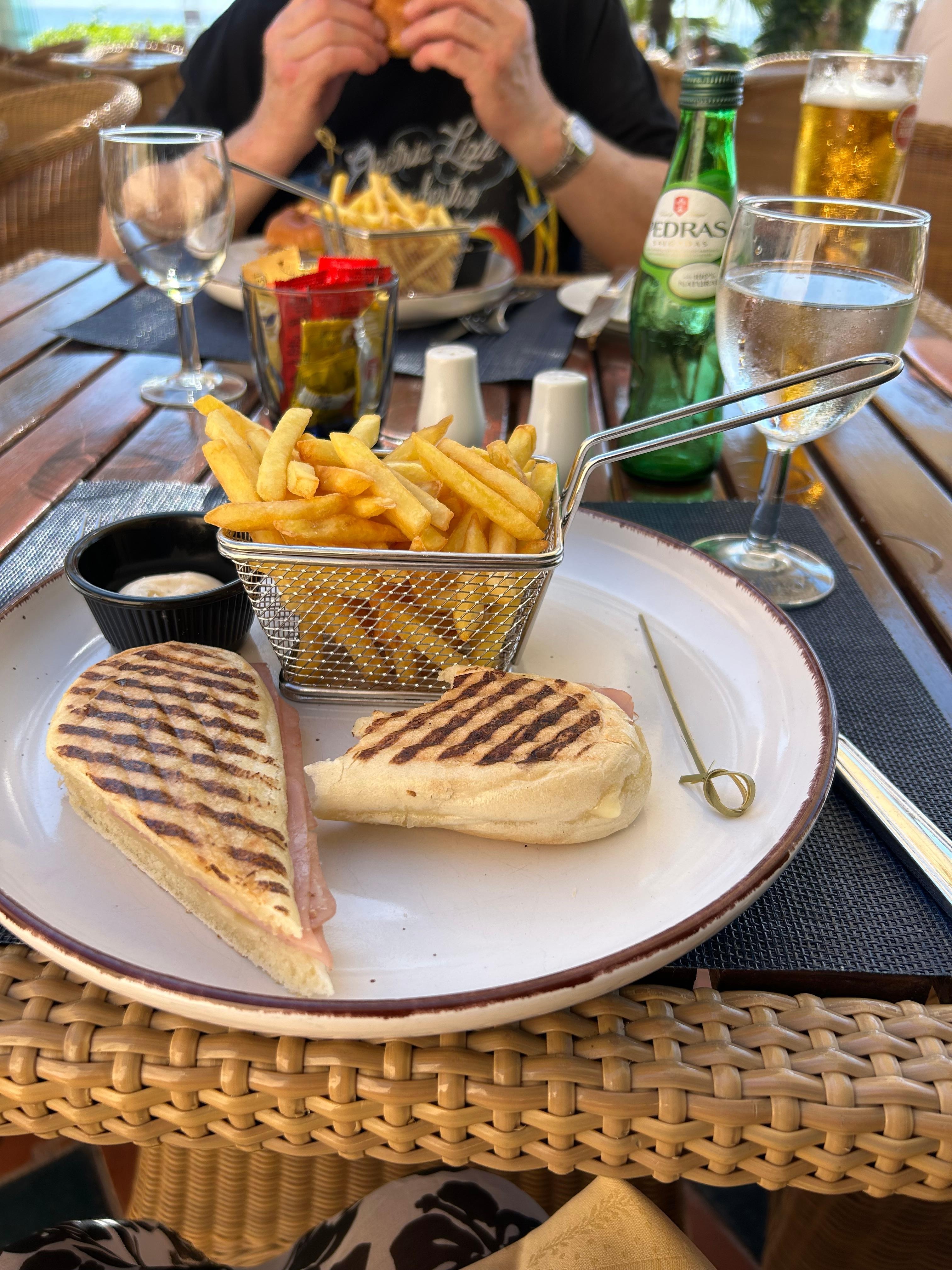Lunch at the poolside restaurant 