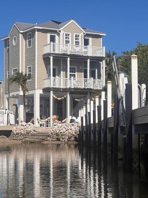 The home from the water, kayaking