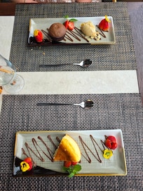 Dessert, Chocolate lava and Basque cheese cake (exceptional)