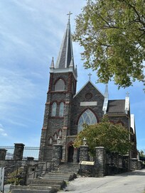 The historic St. Peter’s Roman Catholic Church was beautiful.