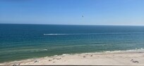 Beach looking out from the balcony.