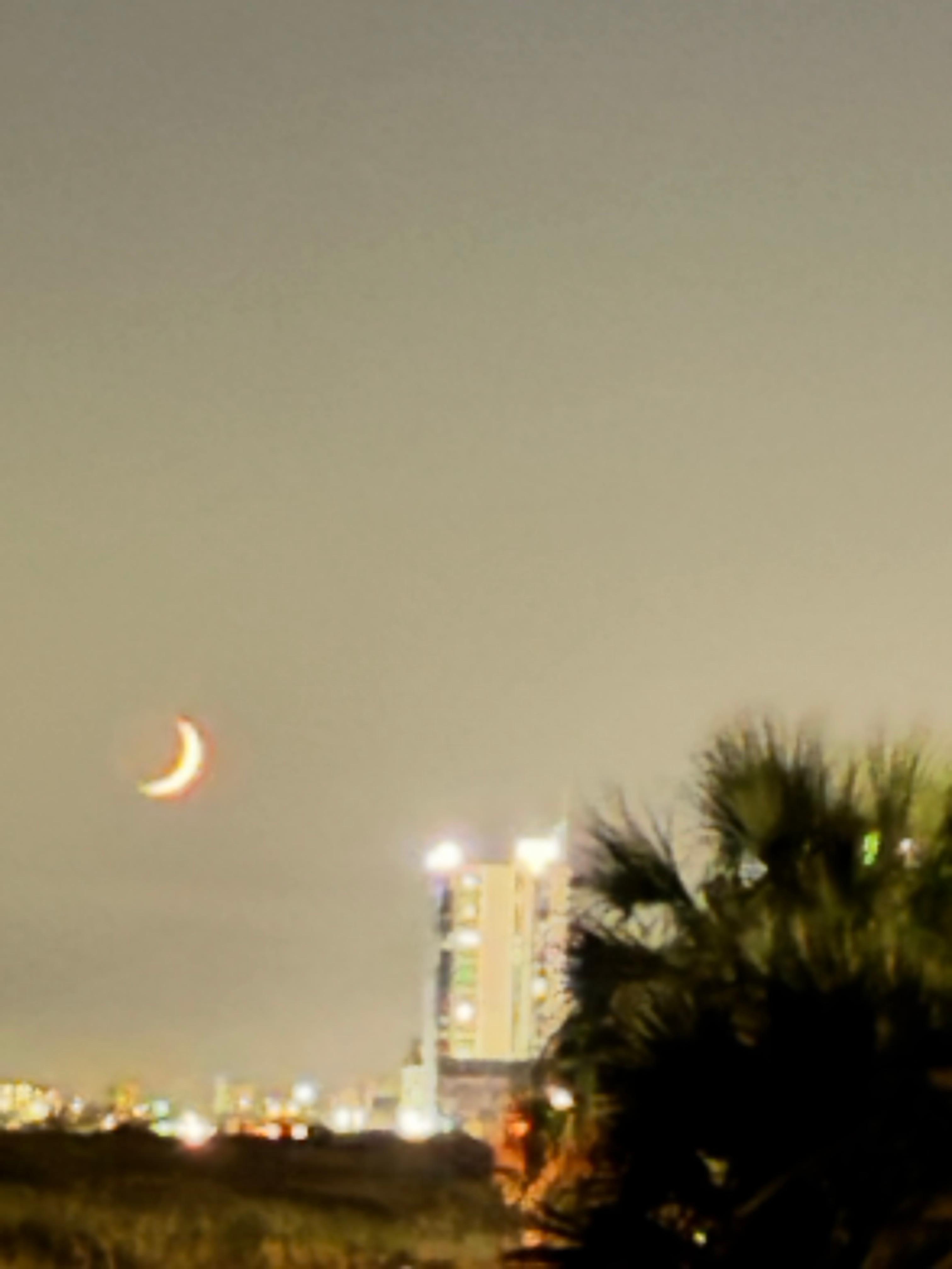 Crescent moon from the deck