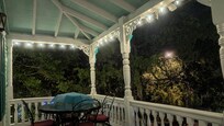 Balcony at night