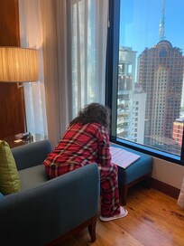 Ordering breakfast room service