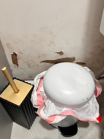 The bathroom...