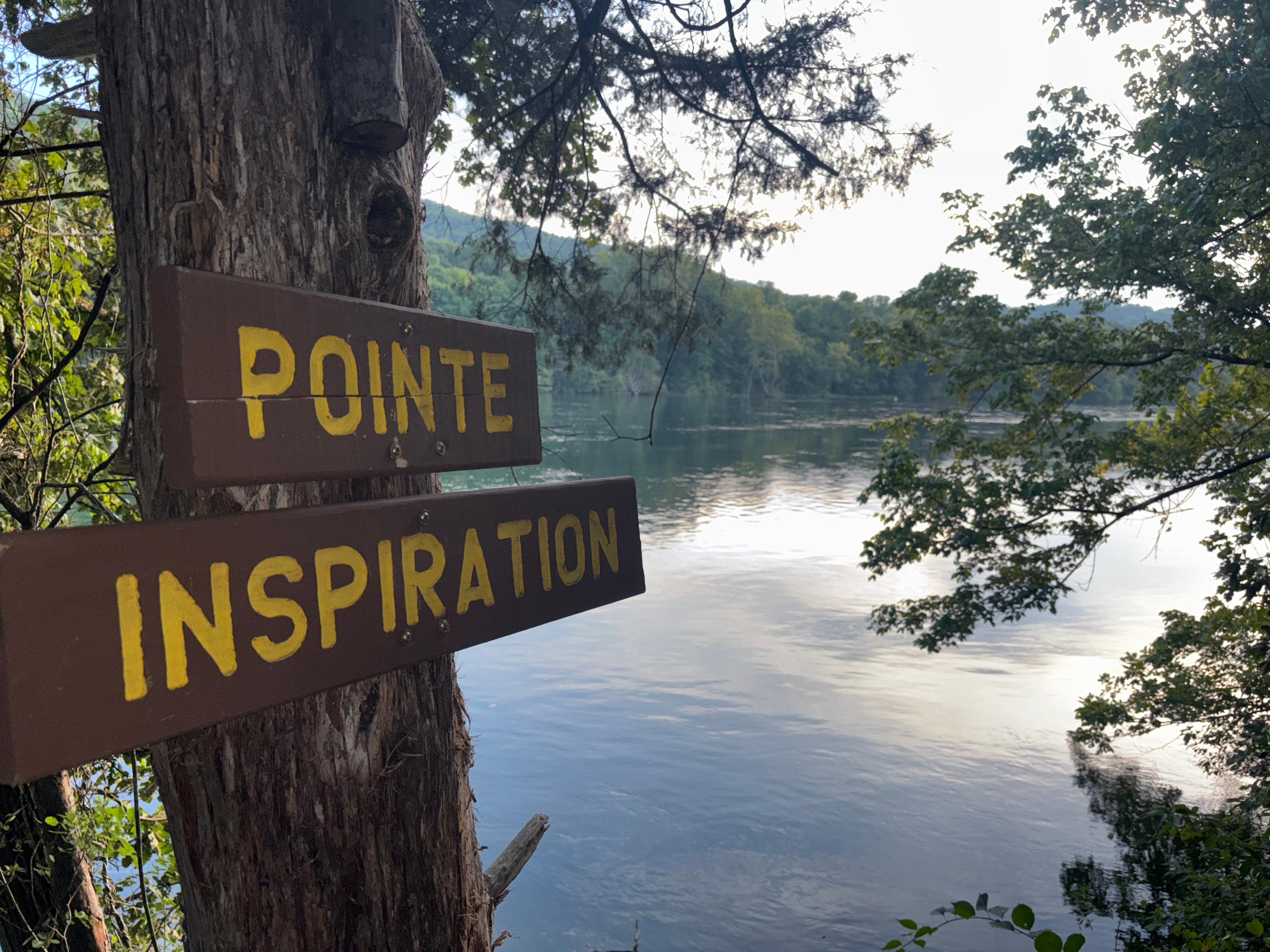 On a trail right by the condo