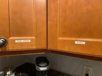 All cupboards with identification