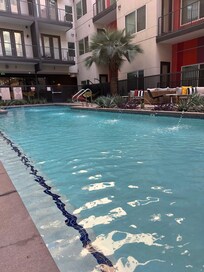 Pool was nice but cold because it was never really sunny down by the pool. Ended up being shady but still too hot out.