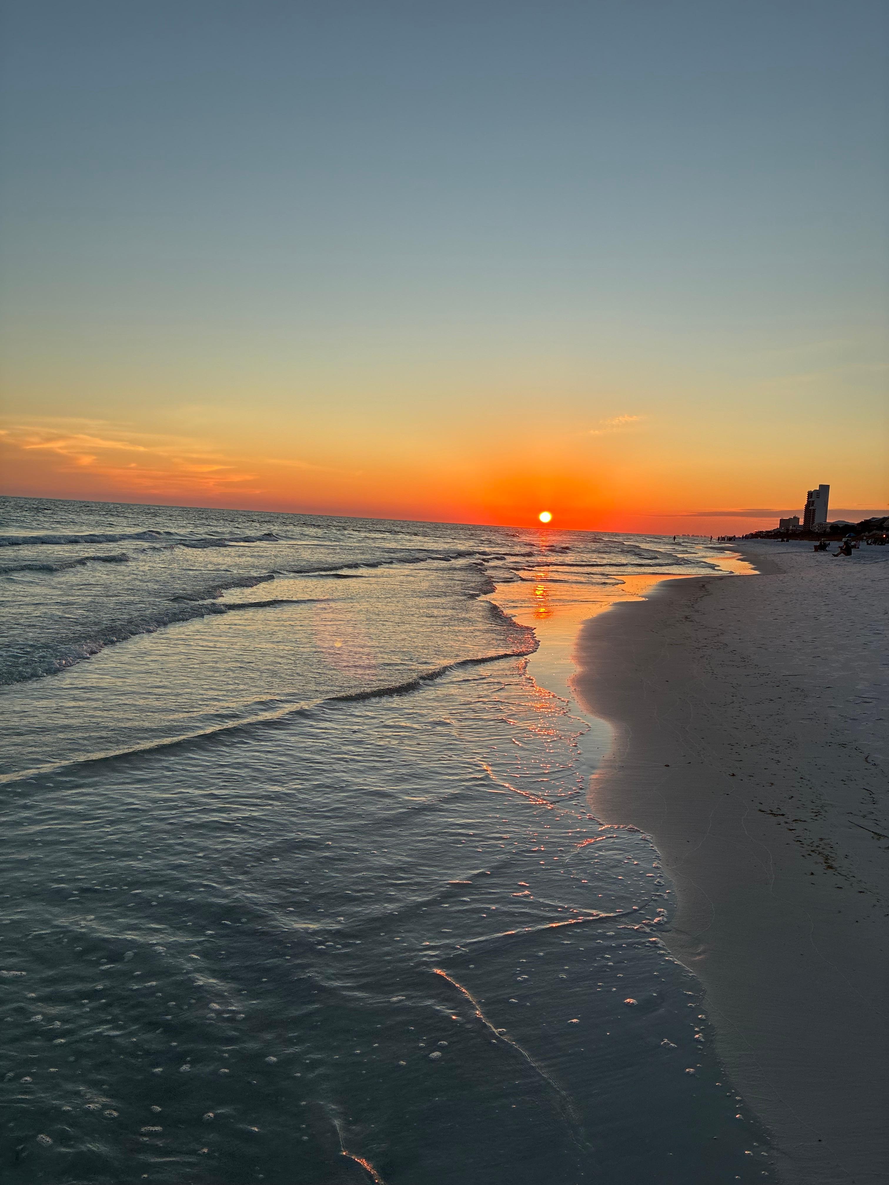 Taken from down on the beach, beautiful sunset