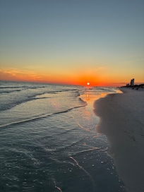 Taken from down on the beach, beautiful sunset