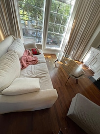 Accurate living room picture with nice windows