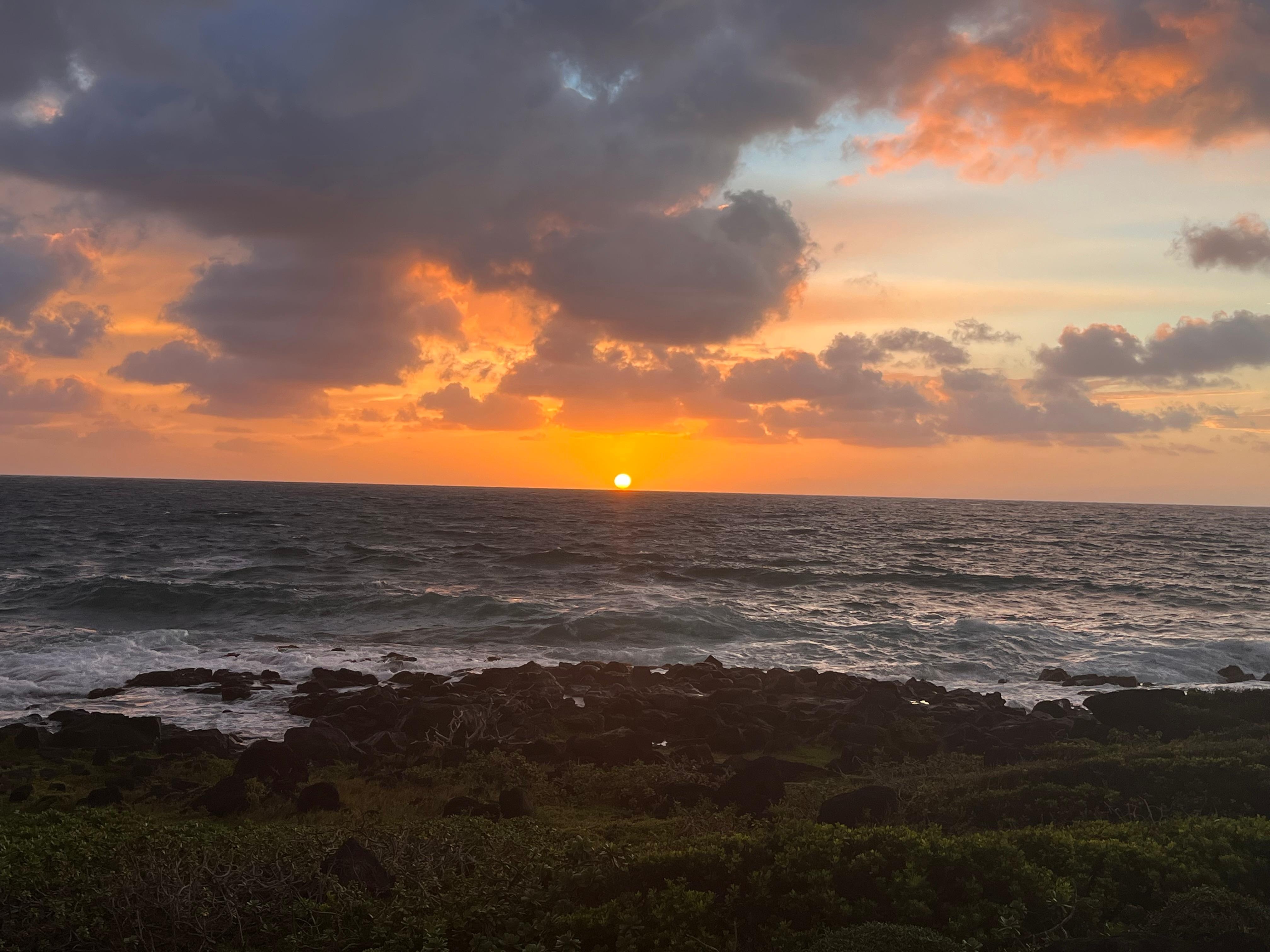 Sunrise from nearby beach