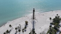 Sanibel lighthouse via drone.