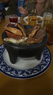 Food at Mexican restaurant