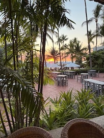 Sunset view from the bar.